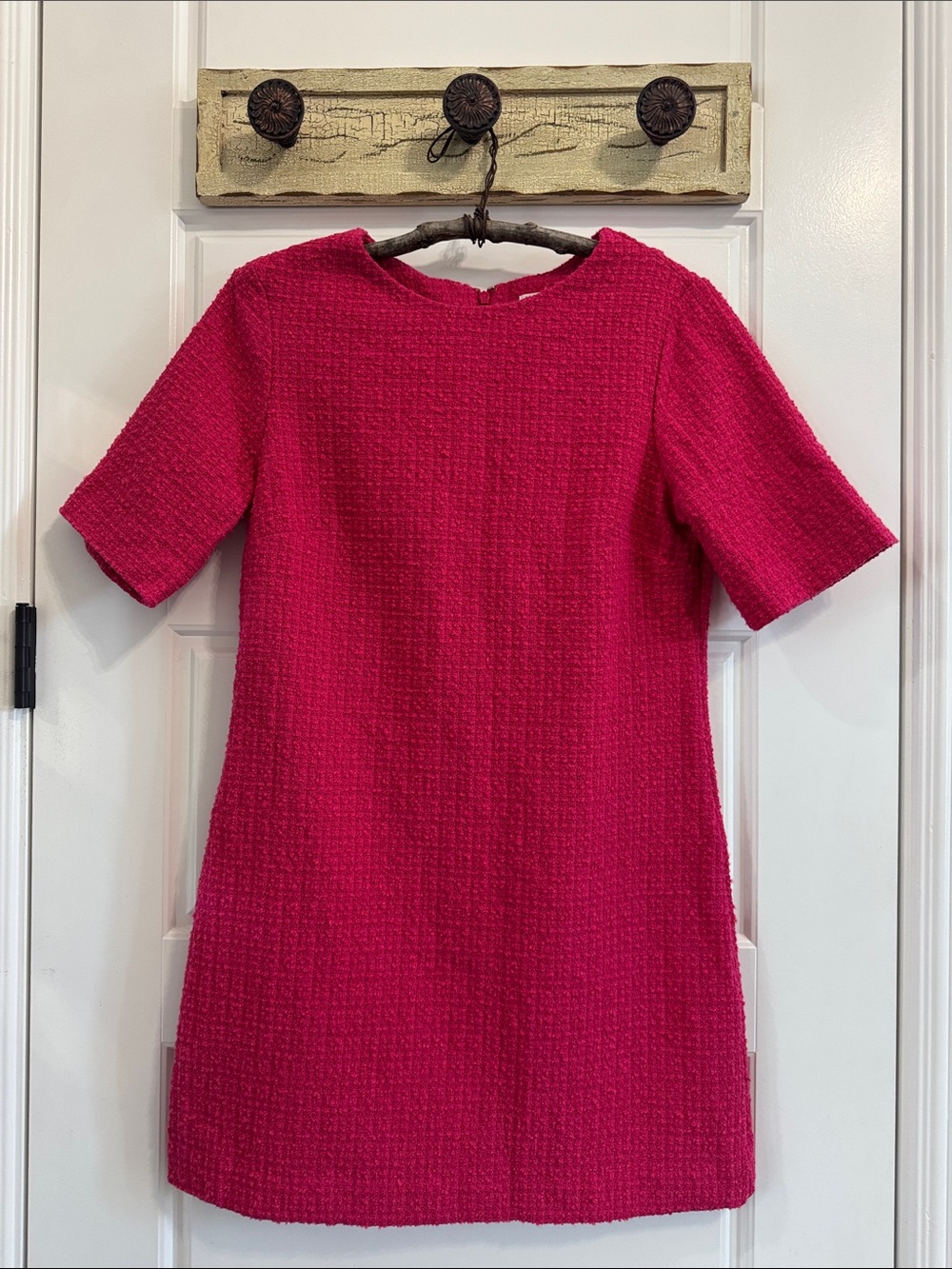 H&M Fuchsia Pink Textured Shift Dress